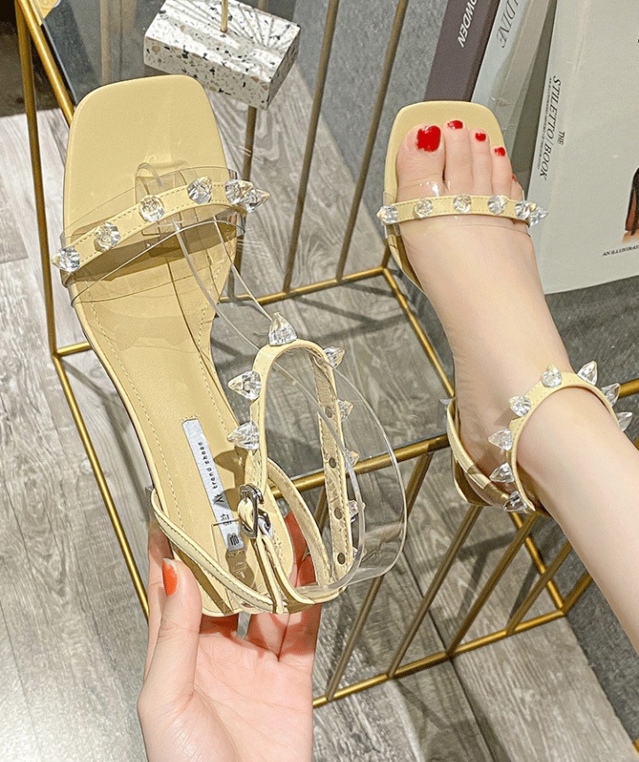 Thick rivet sandals fashion high-heeled shoes for women