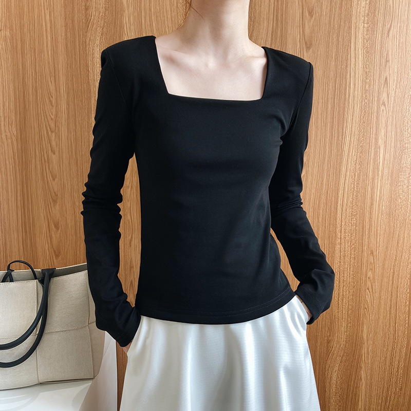 Korean style clavicle France style T-shirt