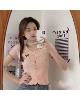 Short sleeve Korean style tops summer short T-shirt for women