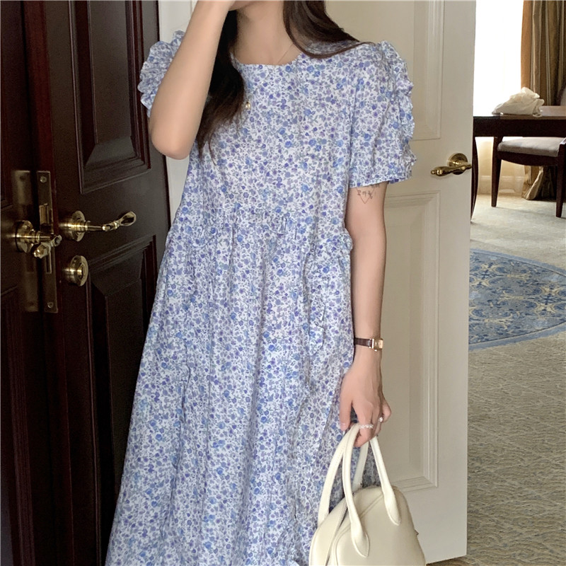 Sweet loose floral ghost lovely Korean style dress