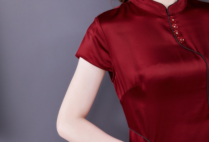 Slim pinched waist dress red formal dress for women