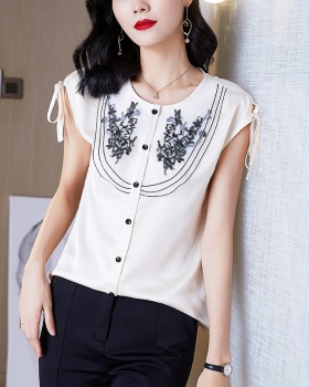 Real silk shirt organza tops for women