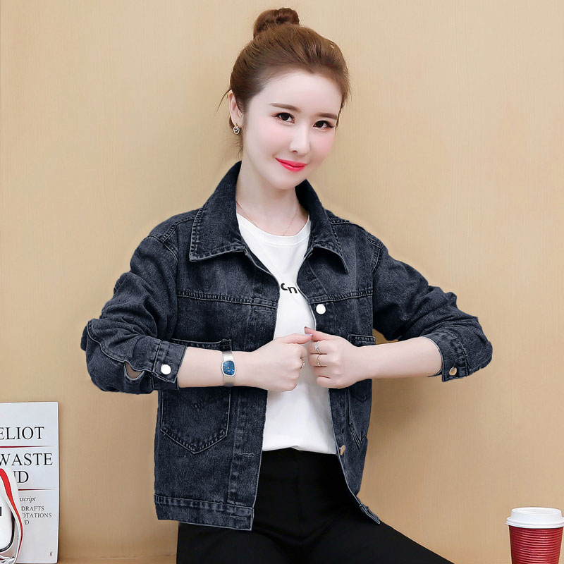 Pocket Korean style cardigan lapel long sleeve coat for women