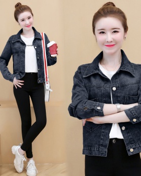 Korean style all-match tops printing coat for women