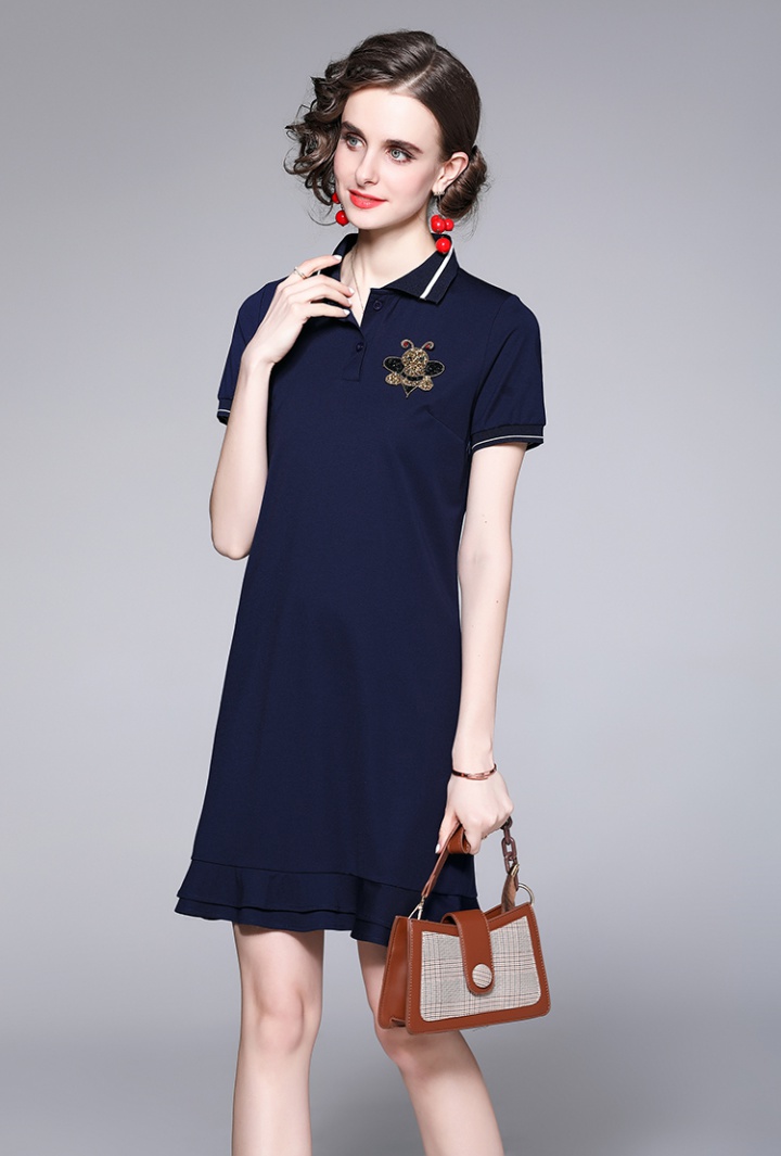 Fashion European style dress short sleeve shirts for women