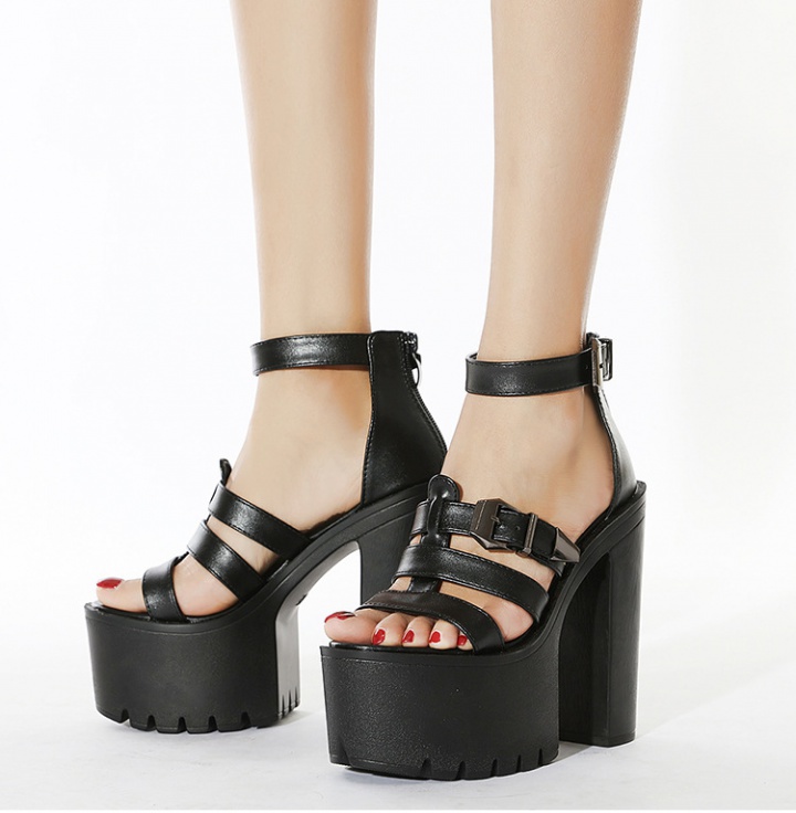 Hollow European style thick high thick crust summer sandals