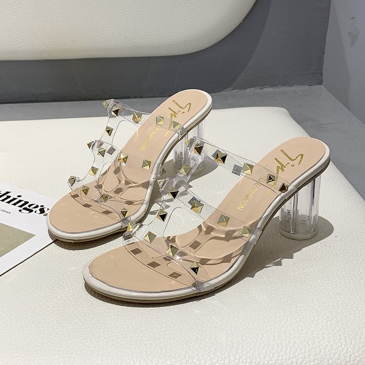 Thick summer rivet Korean style breathable slippers