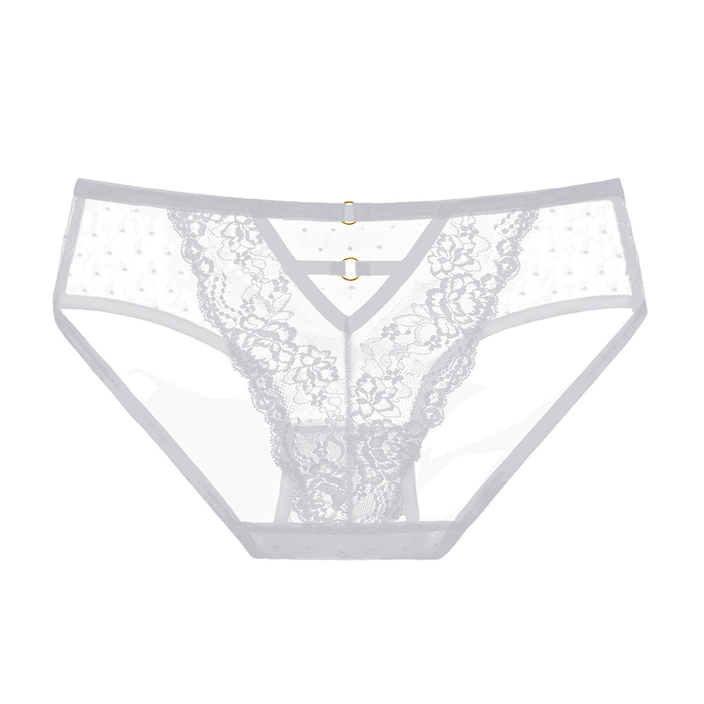 Tracelessness breathable hollow gauze briefs for women