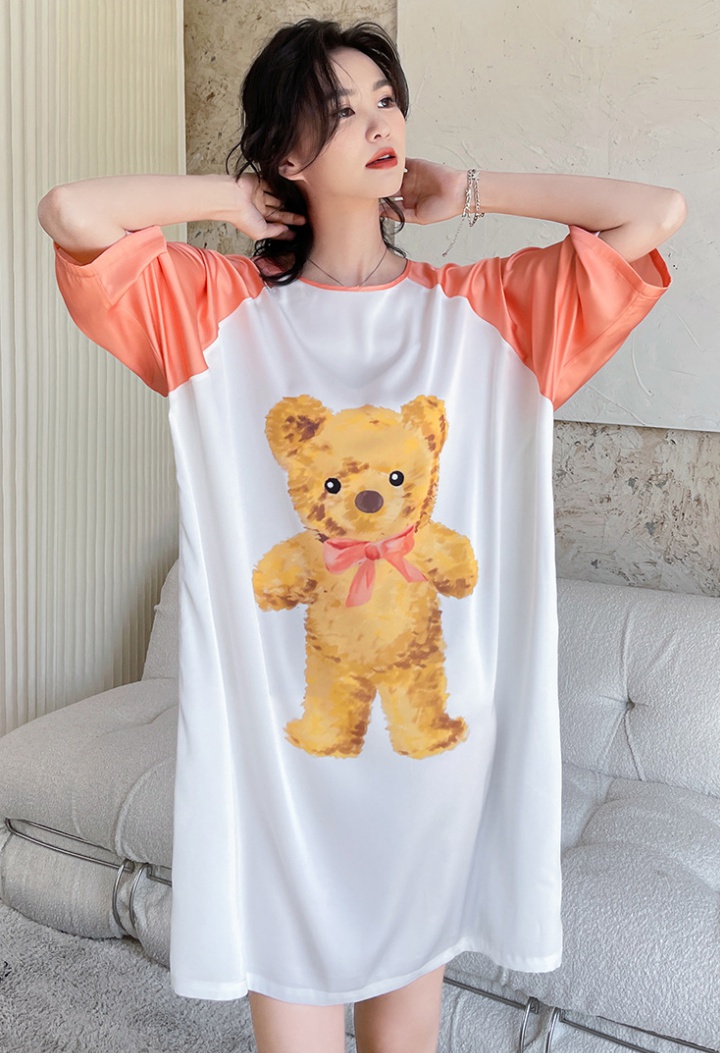 Cubs sexy pajamas raglan sleeve night dress for women