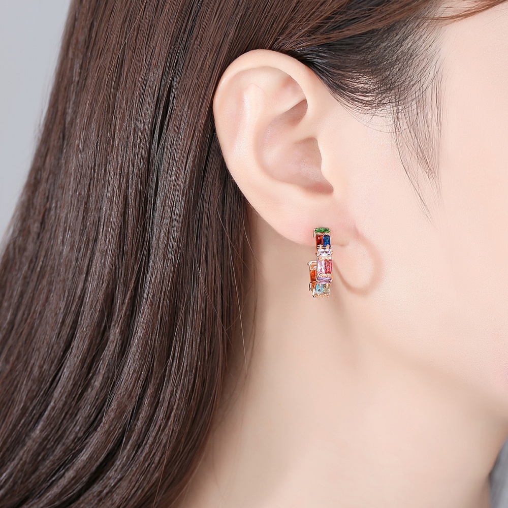 Fashion spring earrings geometry temperament stud earrings