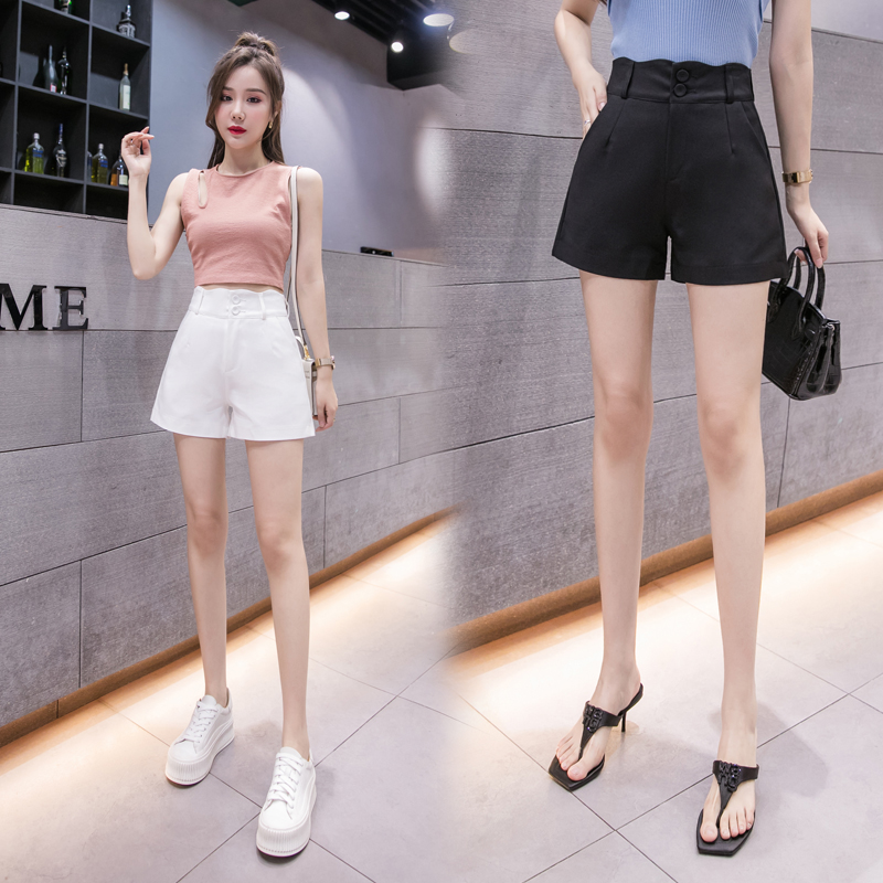 Thin wide leg shorts slim summer casual pants for women