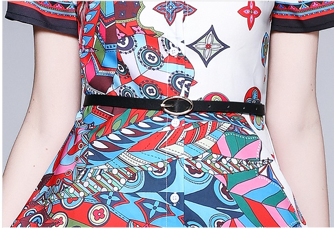 Summer printing shirt fashion lapel cardigan for women