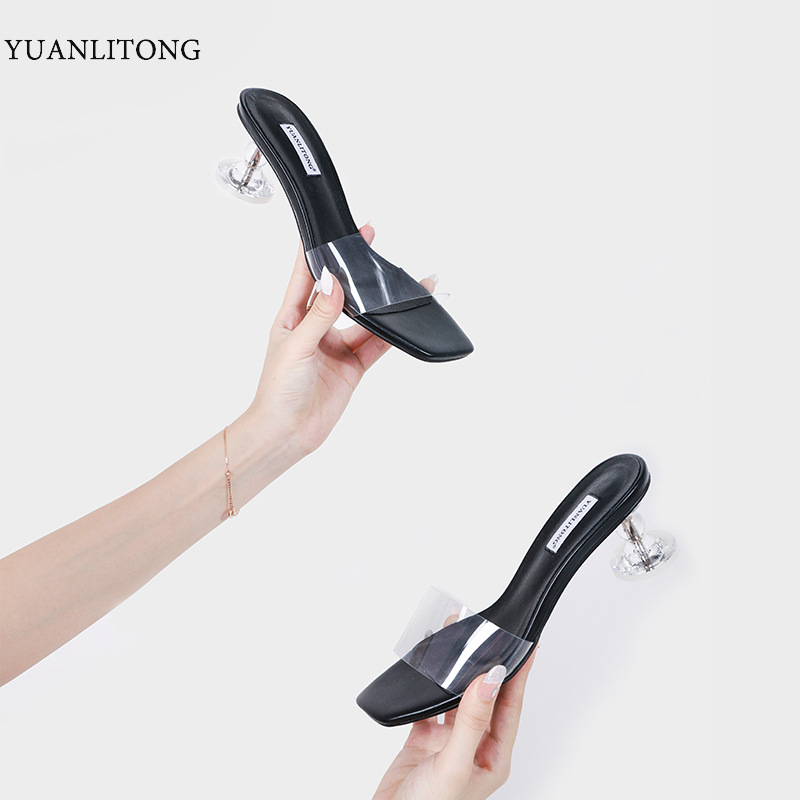 Transparent high-heeled fashion sandals for women