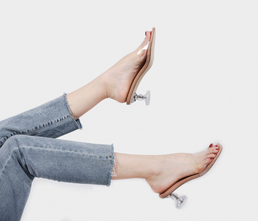 Transparent high-heeled fashion sandals for women