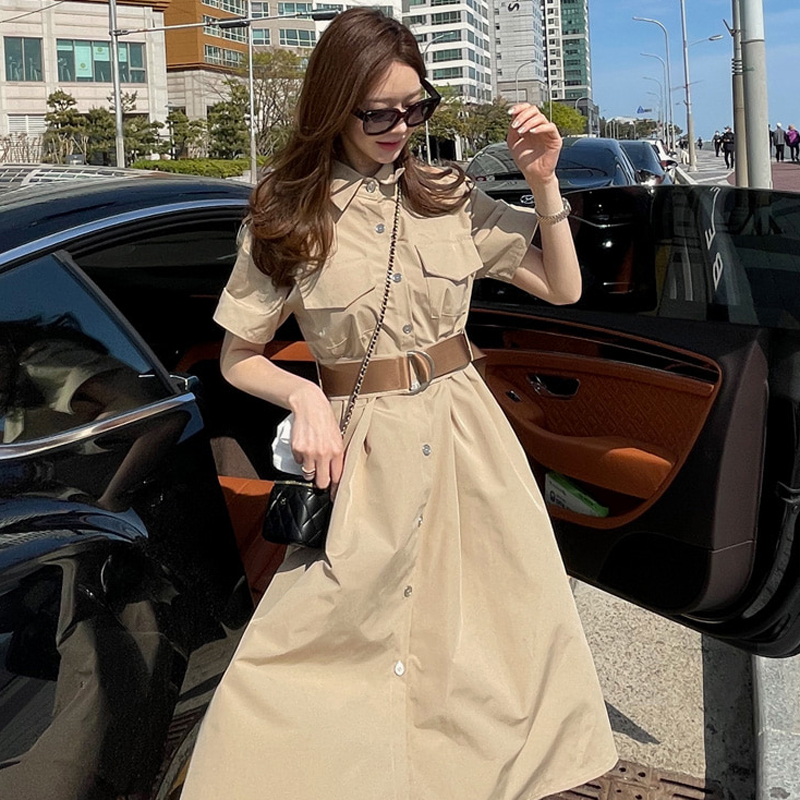 Casual big skirt Korean style dress for women