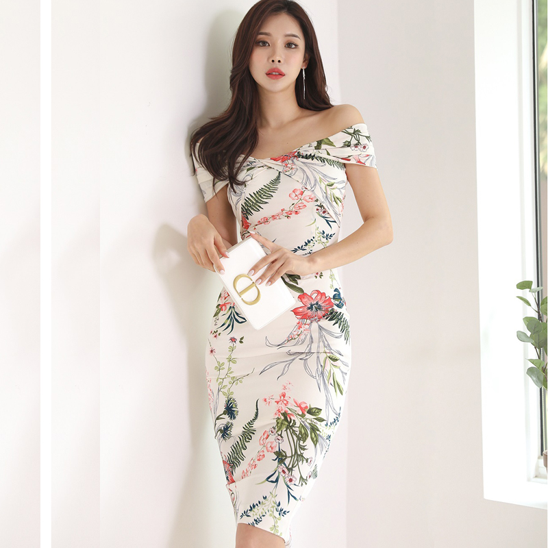Slim Korean style sexy ladies dress for women