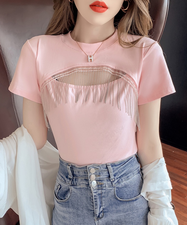 Fashion hollow tops halter summer T-shirt for women