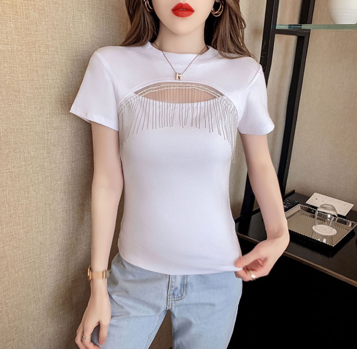 Fashion hollow tops halter summer T-shirt for women