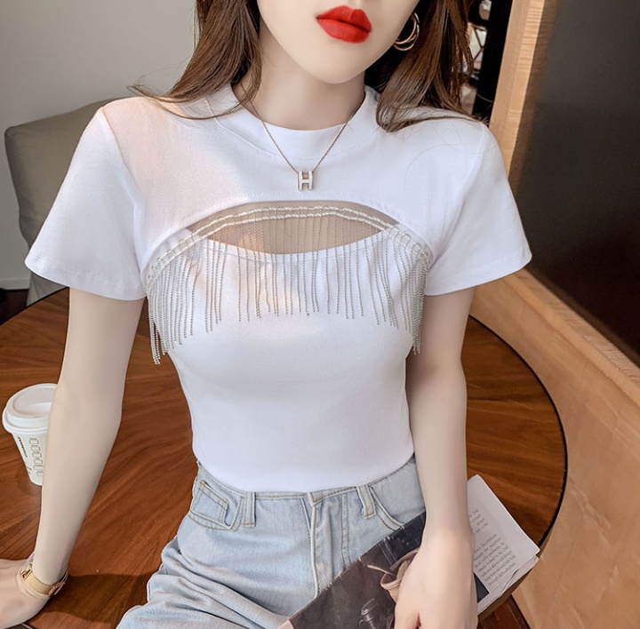 Fashion hollow tops halter summer T-shirt for women