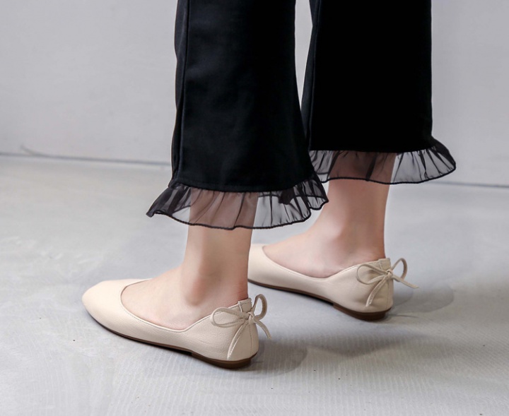 Square head spring and summer flat shoes for women