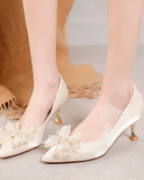 Low fine-root high-heeled shoes bow shoes for women
