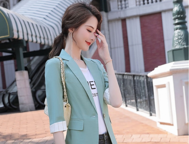 Casual thin spring tops short all-match business suit for women