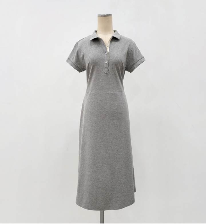 Knitted pinched waist shirts long Korean style dress
