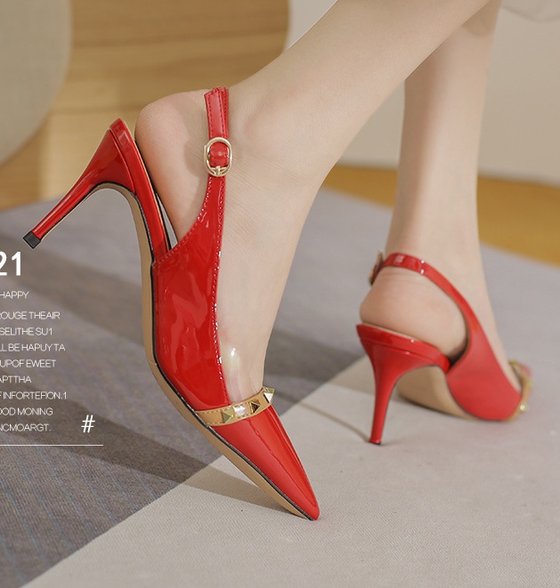 Low sandals summer high-heeled shoes for women