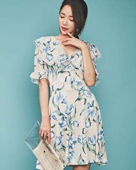 Summer elegant Korean style colors temperament dress