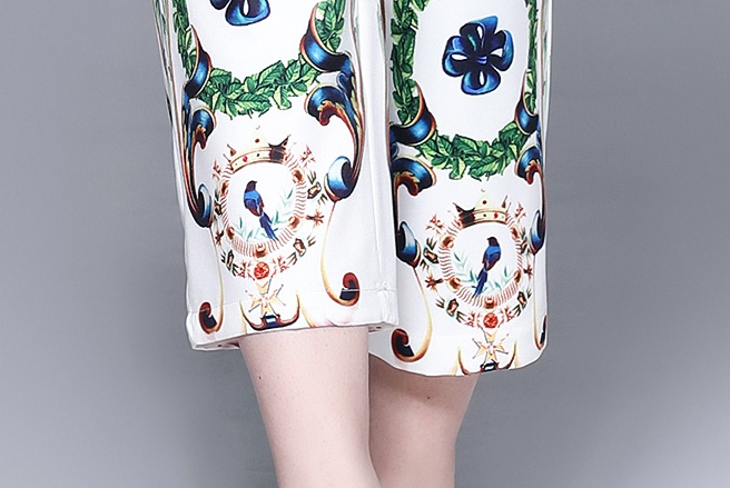 Fashion short sleeve long pants summer printing tops 2pcs set