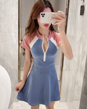 Short sleeve Korean style dress slim sexy T-back