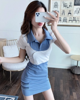Sexy fashion summer T-back package hip slim dress for women
