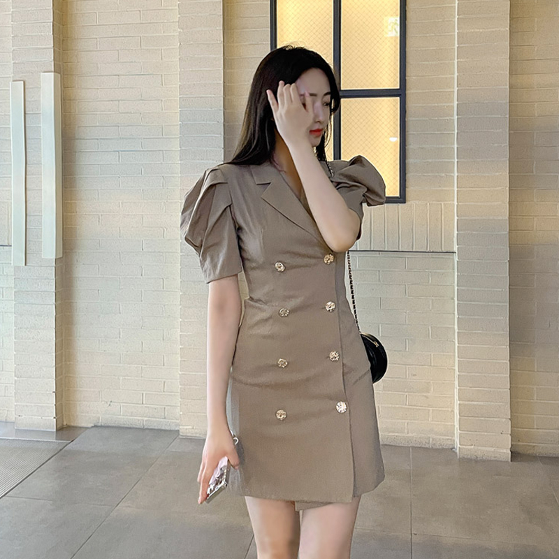 Korean style light coat double-breasted business suit
