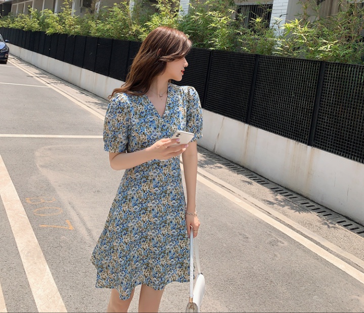 Floral bandage summer vacation dress for women
