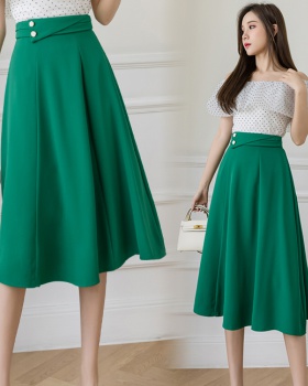 France style summer skirt high waist big skirt long skirt