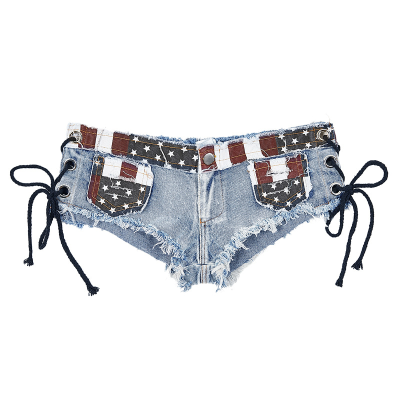 European style sexy short jeans holes shorts for women