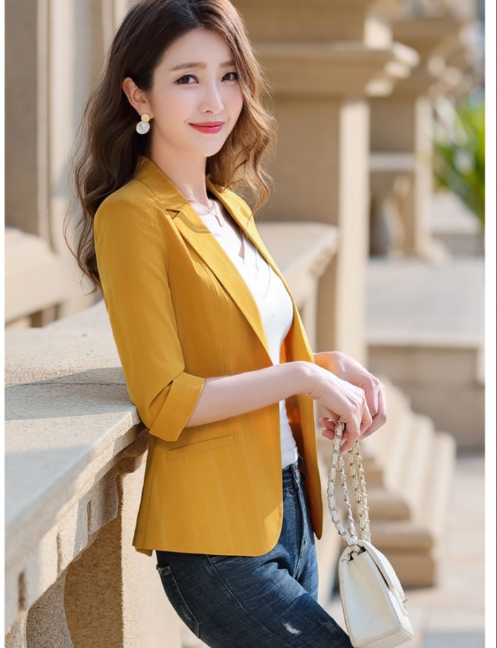 Thin Casual fashion business suit stripe short coat for women