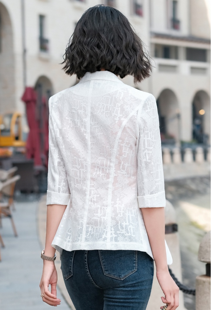 All-match thin coat lace business suit for women