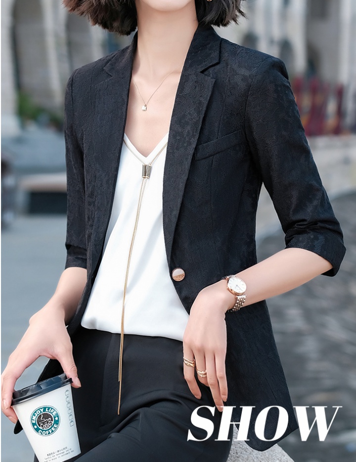 All-match thin coat lace business suit for women