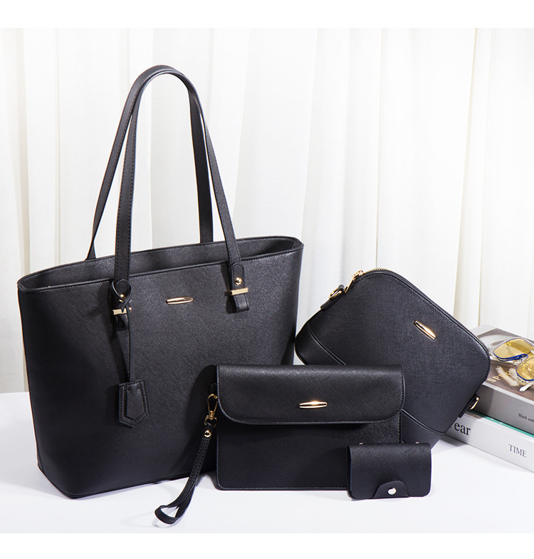 Fashion shoulder handbag retro ladies composite bag 4pcs set