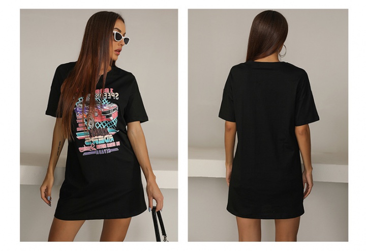 Printing summer pullover short sleeve loose T-shirt