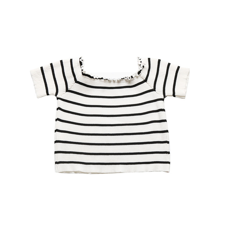 Sexy stripe tops short summer T-shirt for women