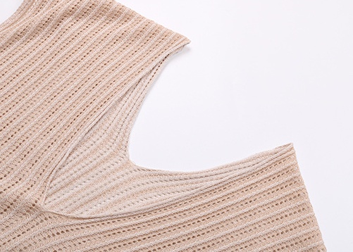 V-neck sunscreen summer tops tassels knitted pure smock