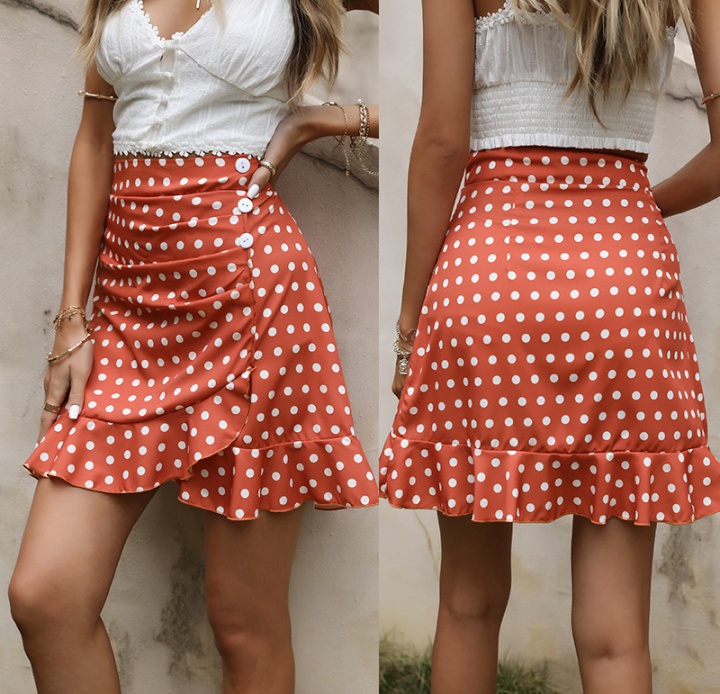 Polka dot short skirt European style skirt for women