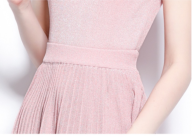 Summer knitted skirt sleeveless fashion tops 2pcs set