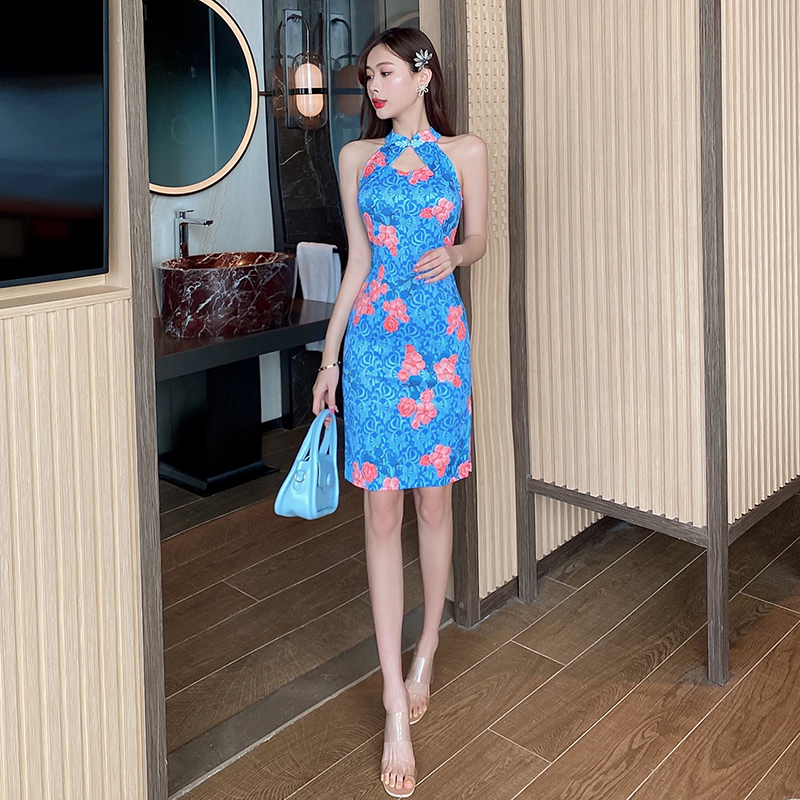 Split France style cheongsam colors dress for women