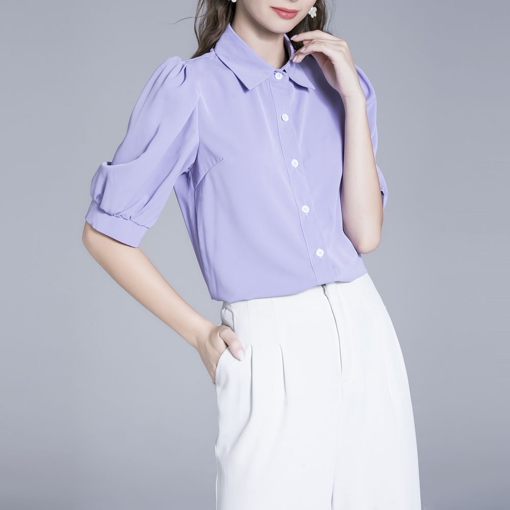 All-match minority thin tops summer commuting shirt for women