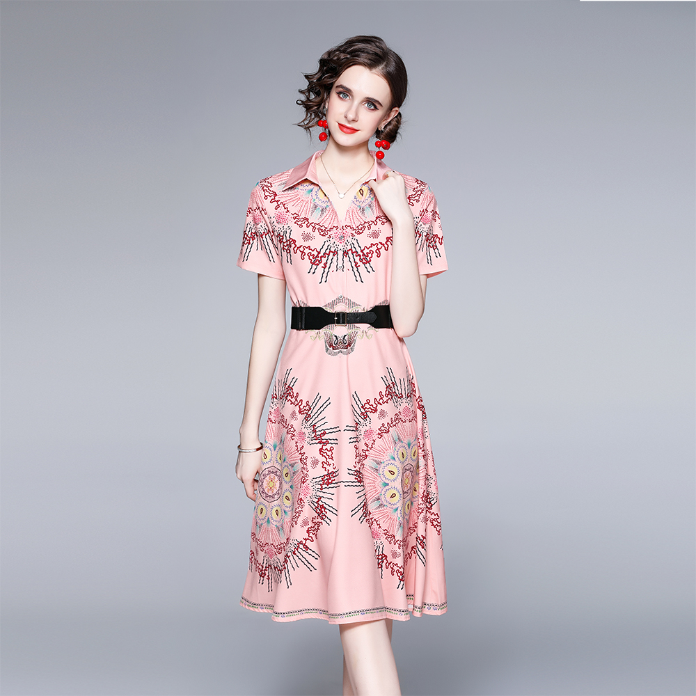 Digital summer long dress printing dress for women