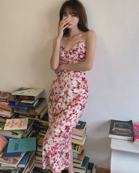 Cover belly strap dress floral dress for women