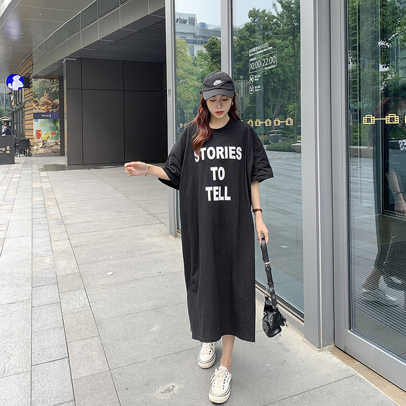 Loose short sleeve dress Korean style T-shirt for women